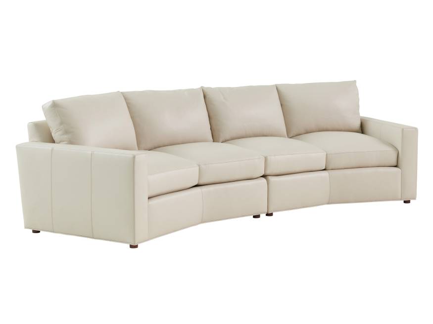 Ashbury Ivory Leather Sectional Lexington Home Brands